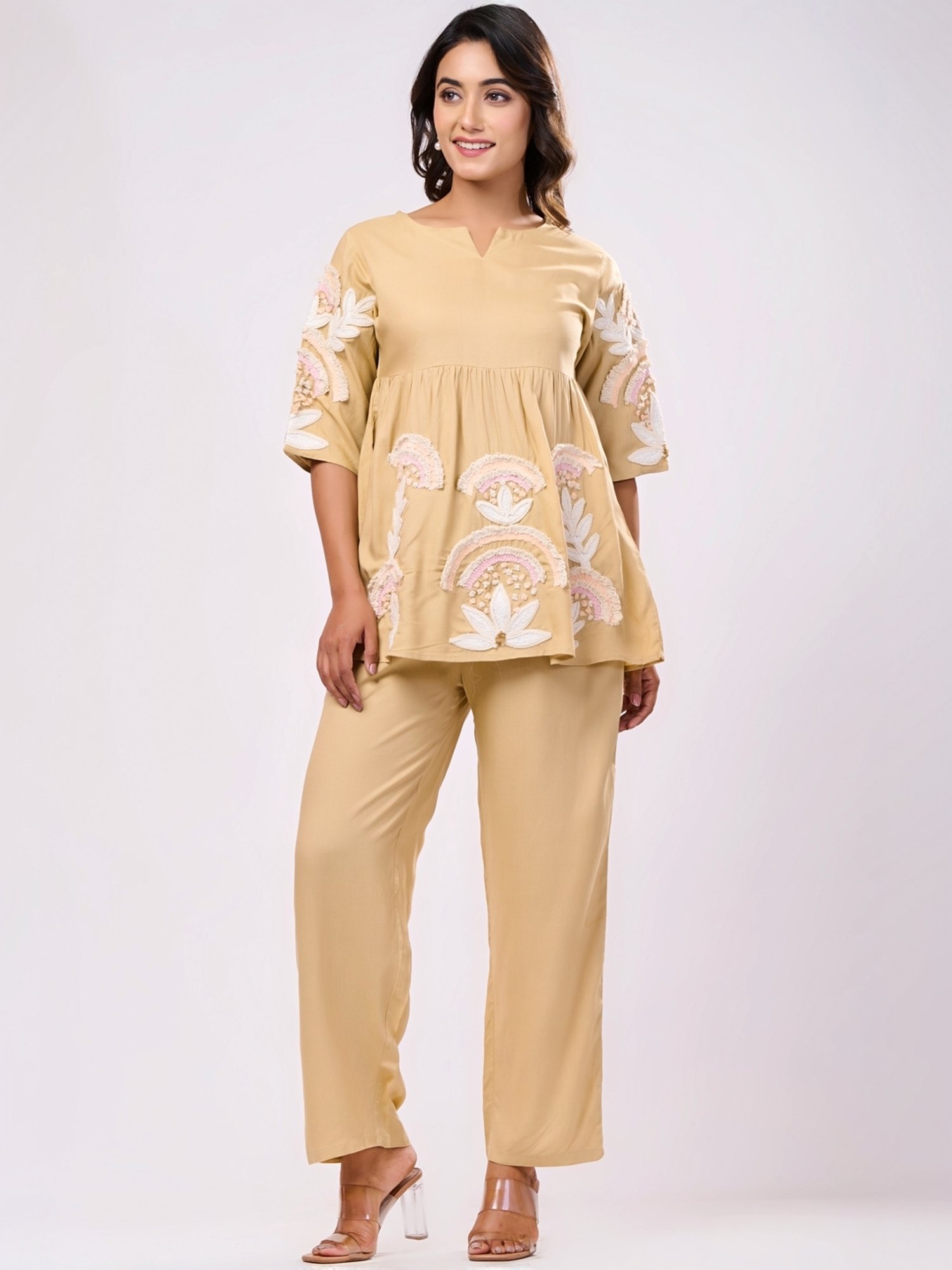Melon by PlusS Blue Printed Shirt Pant Set
