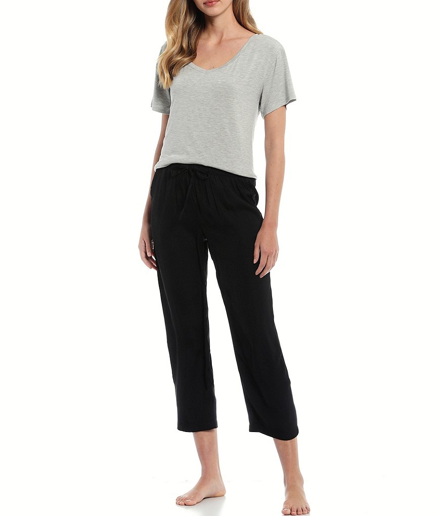 VAN WINKLE & CO. Solid Jersey Knit Sleep Tee