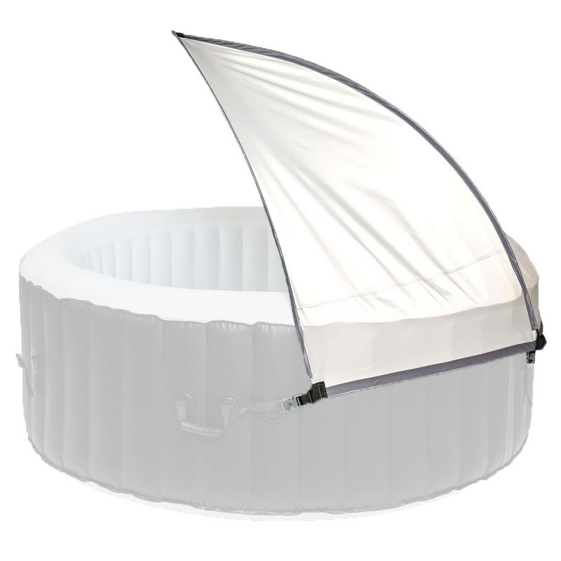CleverSpa 8045 Small Windproof Sun Shade Canopy Accessory for 4 Person Round Inflatable Hot Tub Spas (Canopy Only)