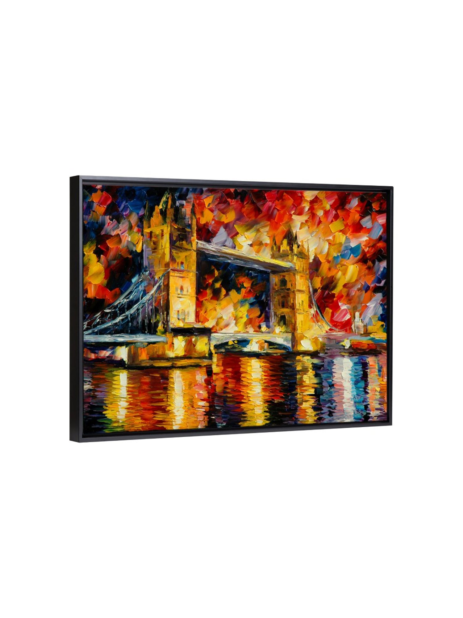 Art Street Beautiful London Bridge Printed Multicolor Engineered Wood Wall Art