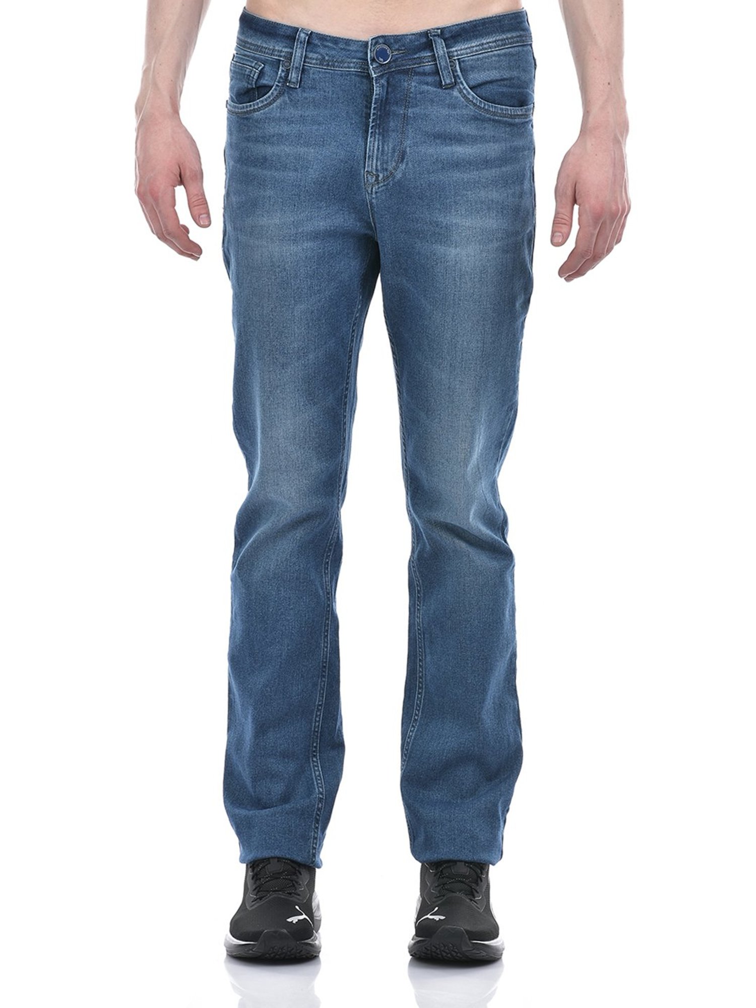 Lawman Pg3 Blue Straight Fit Lightly Washed Jeans