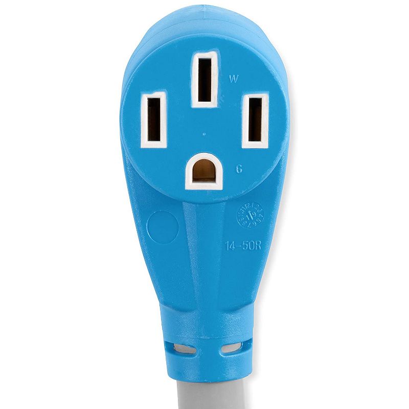 Camco 55444 Heavy Duty 50 Amp Outdoor Flexible Power Extension Cord with PowerGrip Handles for Electric Vehicles and RVs, 30 Foot