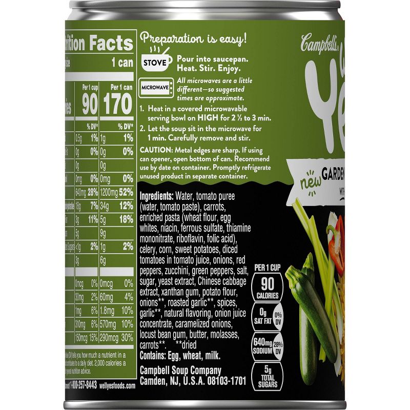 Campbell's Well Yes! Vegetable Noodle Soup Lightly Salted - 16.1oz