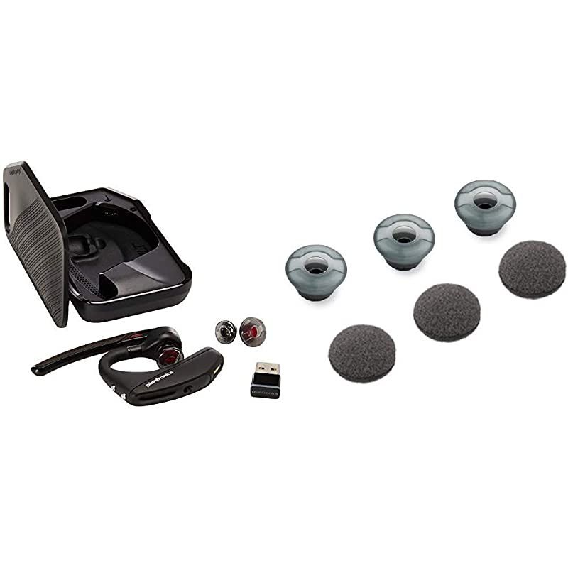VOYAGER-5200-UC (206110-01) Advanced NC Bluetooth Headsets System Bundle with  Small Eartips for Voyager Pro - 3 Pack