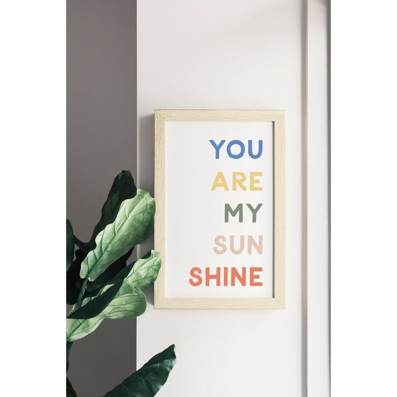 16" x 24" You are My Sunshine Kids' Magnet Board Wall Art Natural - Petal Lane