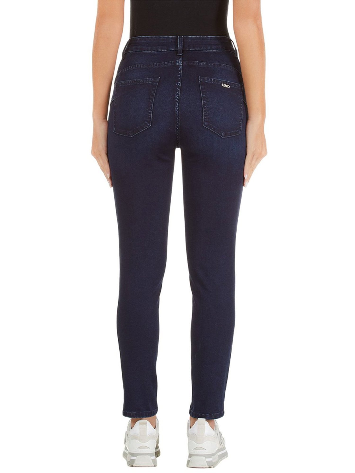 Liu Jo Regular Dark Blue Heavily Washed Mid Rise Jeans