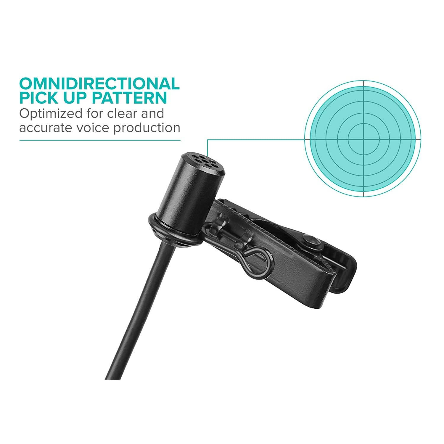 Movo LV1-UC Digital Lavalier Omnidirectional Clip-on Microphone with USB Type-C Connector Compatible with iPad Pro, Samsung Galaxy, LG, HTC Google Pixel, Google Nexus, Other USB-C Type Smartphones