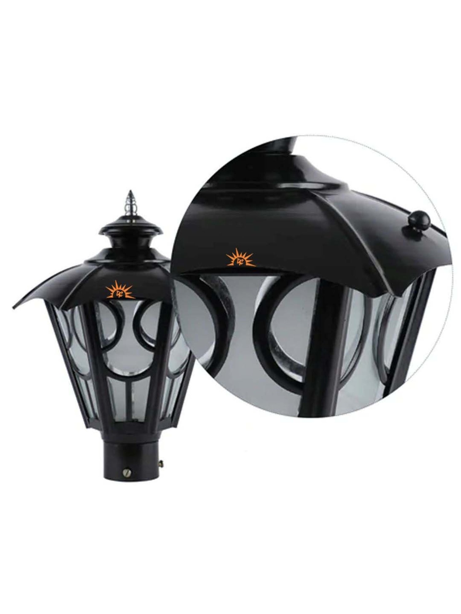 Pure Home and Living Grey Glass Trophy Shaped Table Lamp Stand