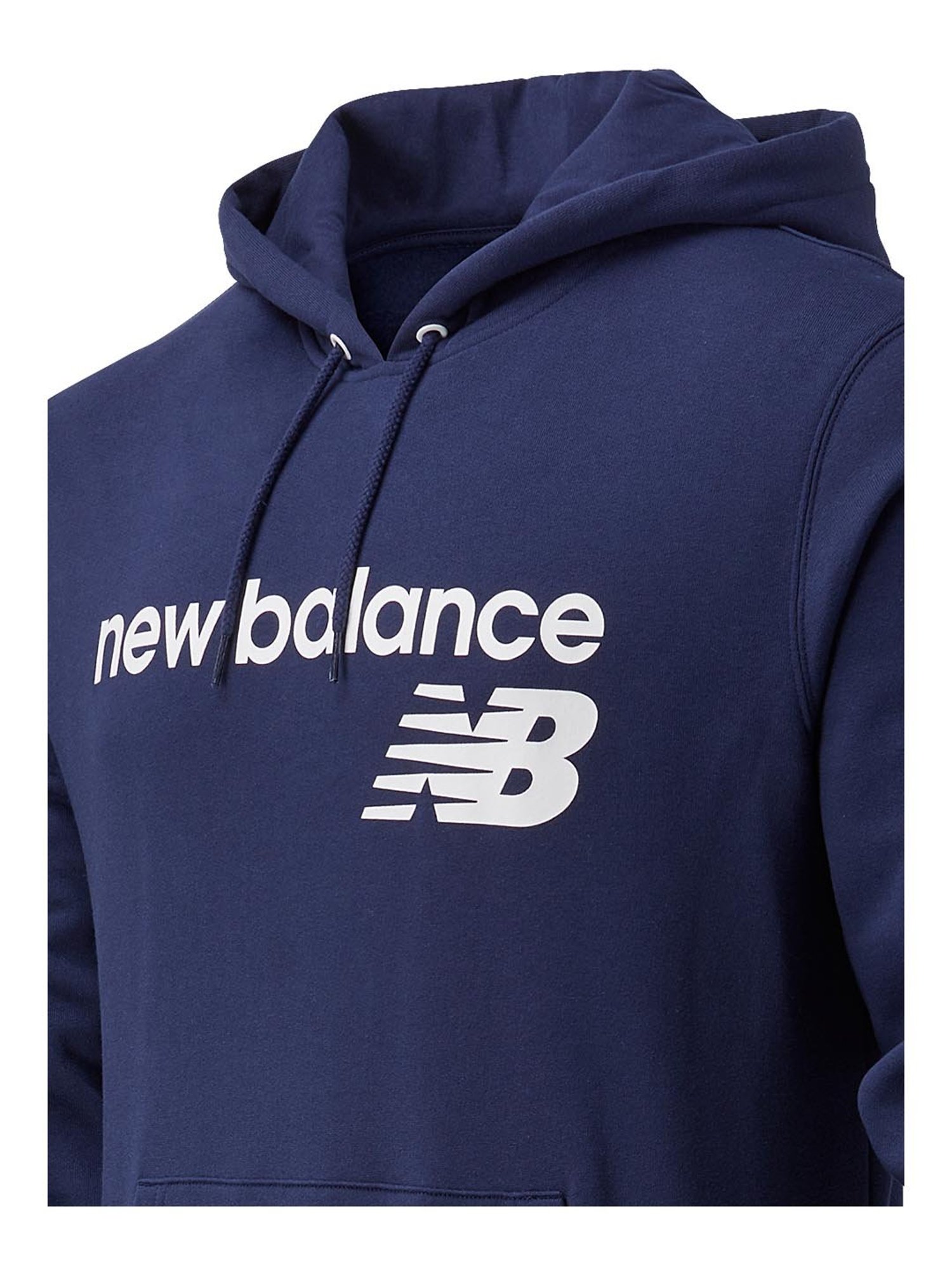 New Balance Blue Full Sleeves Hooded Sweatshirt