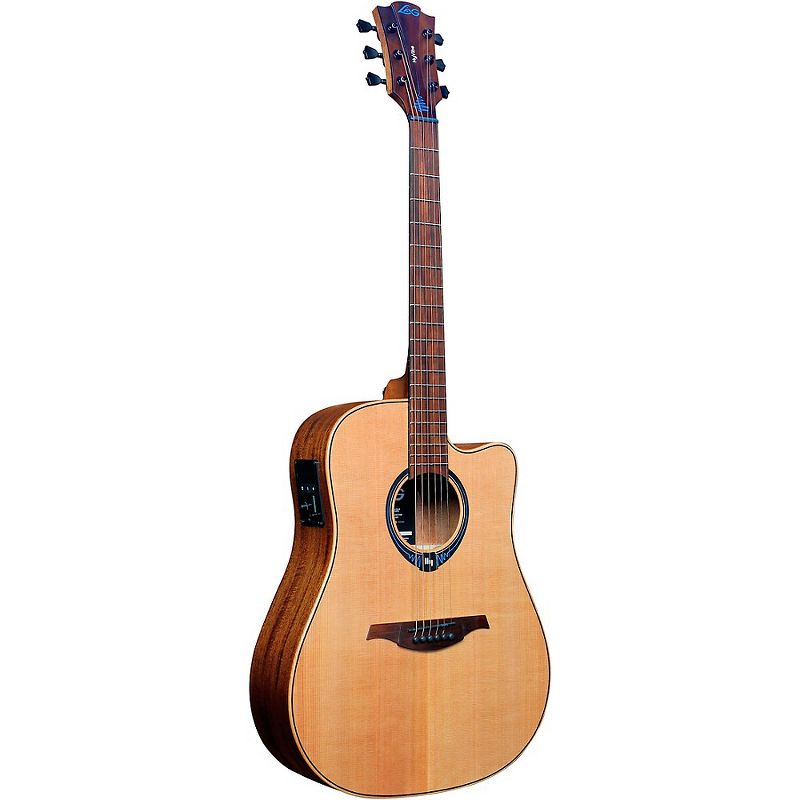 Lag Guitars Tramontane HyVibe THV10DCE Dreadnought Acoustic-Electric Smart Guitar Natural