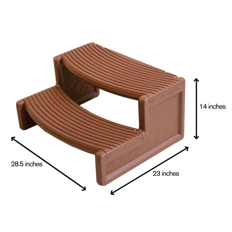 Confer Plastics Resin Multi Purpose Spa and Hot Tub Handi-Step Steps, Medium Red