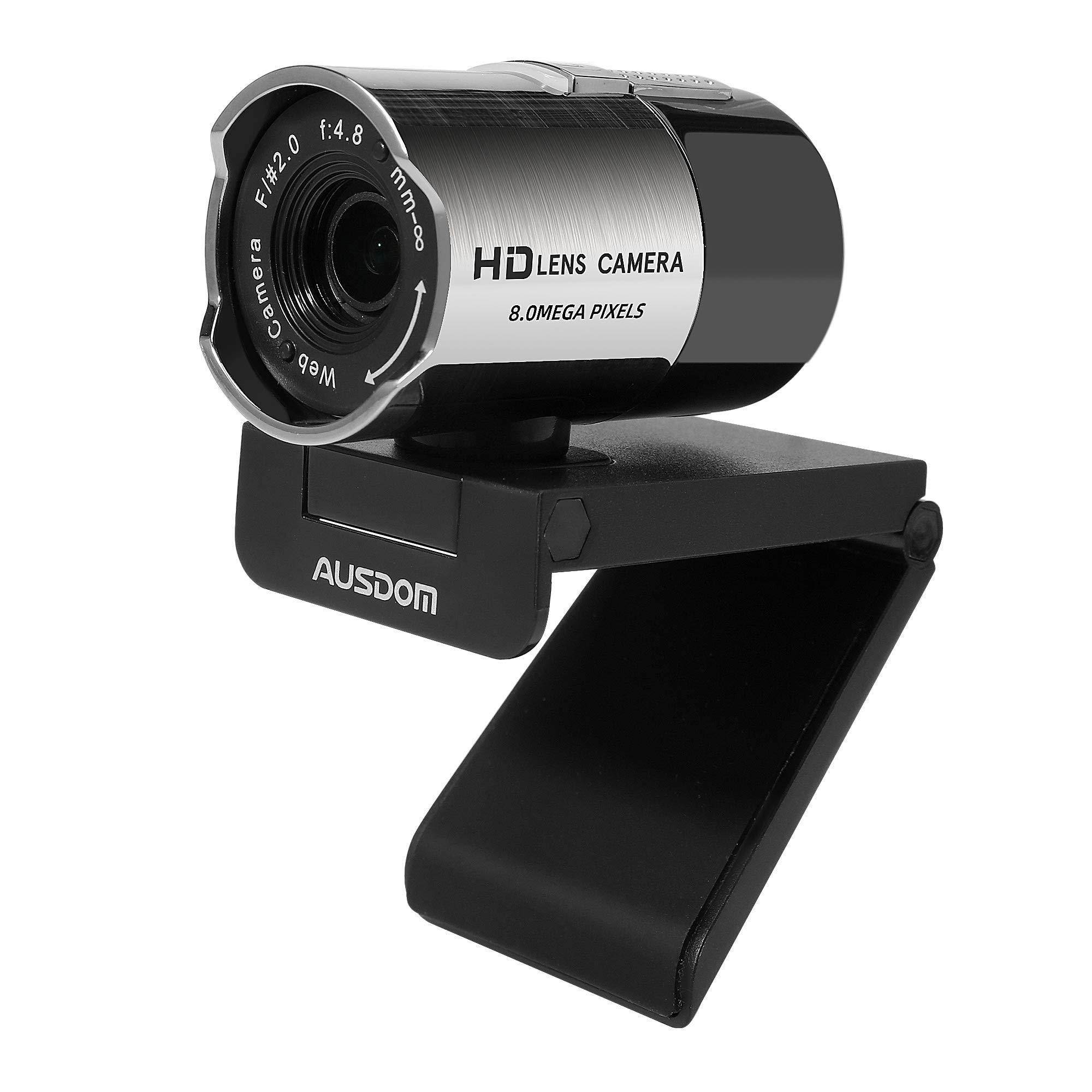 AUSDOM AW335 Webcam 1080P Full HD with Microphone, Manual Focus Wide Angle USB Web PC Cam for Video Chat/Recording on YouTube/Skype, Compatible with Windows 7/8 / 10 /XP/Chrome/Mac OS