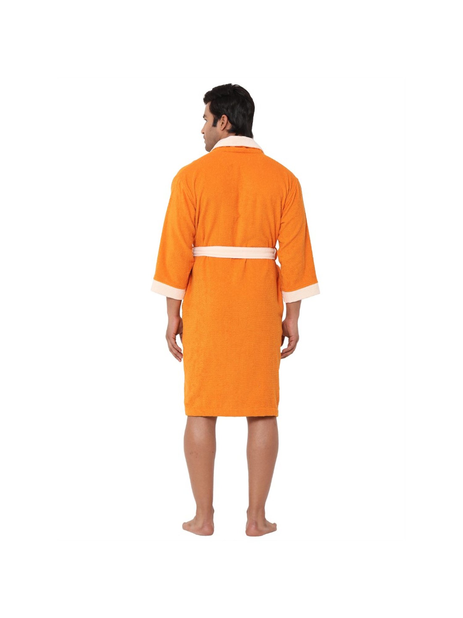 Spaces Cloudz Orange 300 GSM Cotton Large Bathrobe
