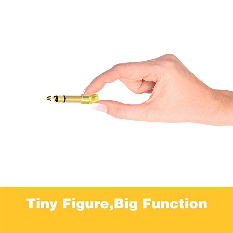 2Pack 635mm 14 inch to 35mm 18 inch Male to Female Stereo Jack Adapter