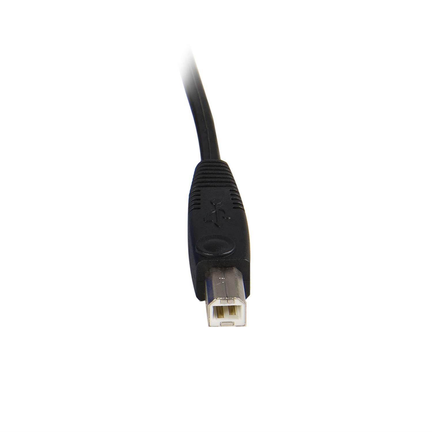CableVantage USB VGA KVM Switch Computer Cable, 15 Pin VGA Cable Male to Male USB A to B Printer Cable Cord PC Printer Keyboard Mouse Monitor 5ft/1.5m