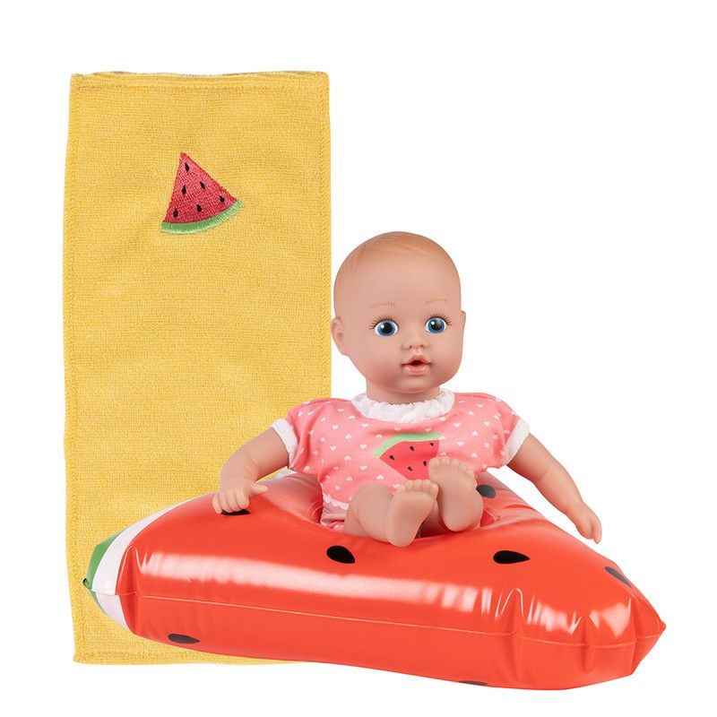 Adora Water Baby Doll, SplashTime Baby Tot Fresh Watermelon, 8.5 inch Baby Doll for Water Play. Quick Dry & Machine Washable. Perfect Bath Toys for 3 Year Old and Over