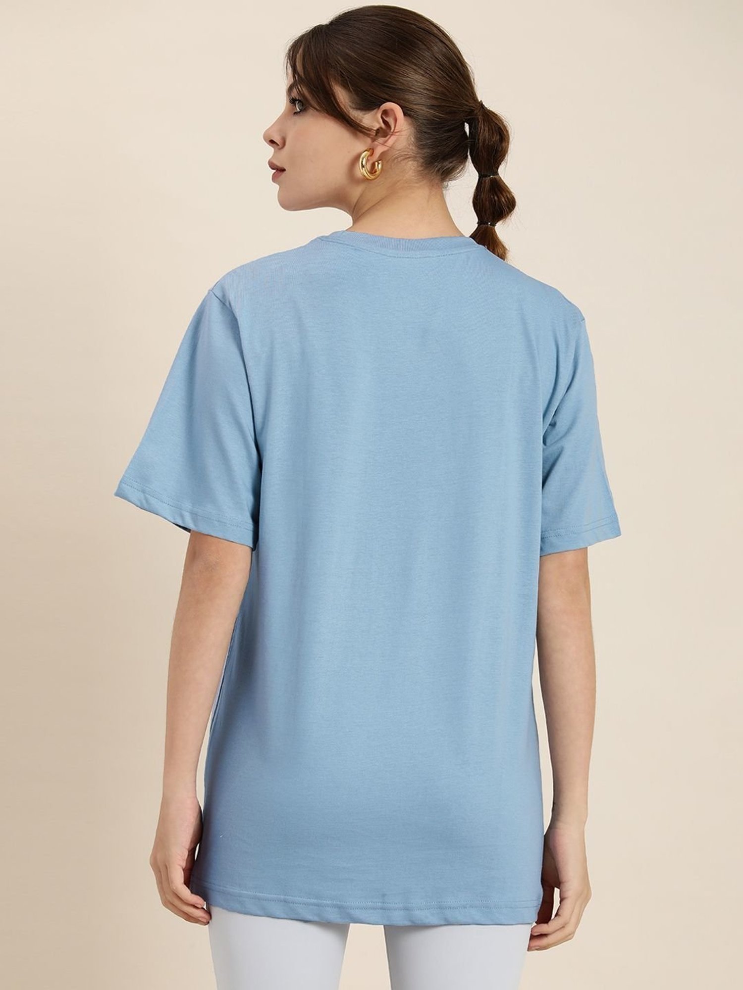 Dillinger Sky Blue Cotton Graphic Print T-Shirt