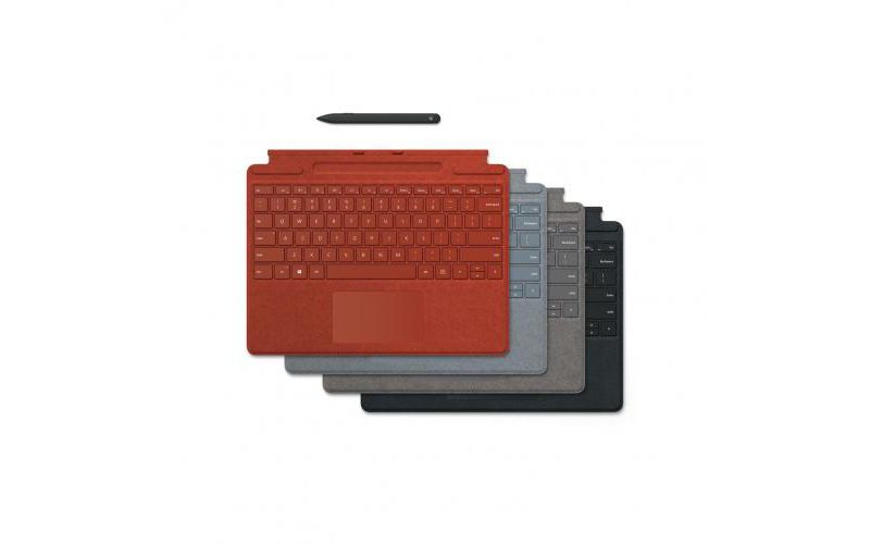 Microsoft Surface Pro X Signature Keyboard Poppy Red with Slim Pen - Full mechanical keyset - Surface Pro X Slim Pen included