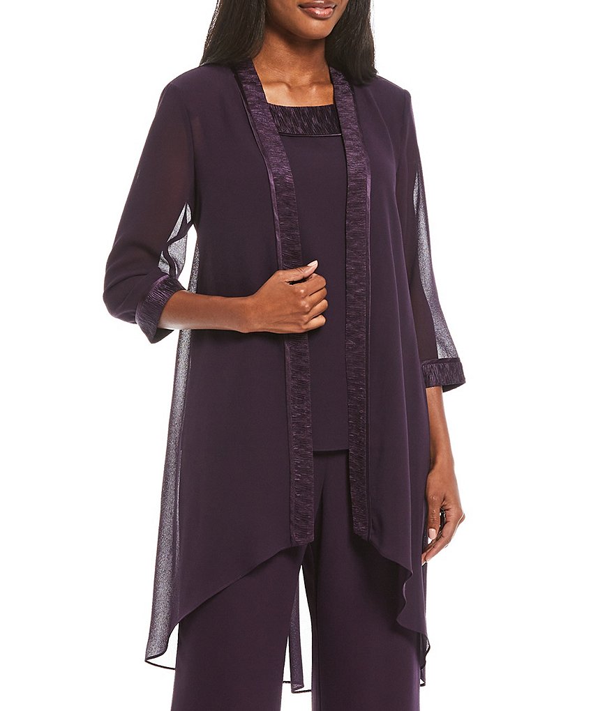 Alex Evenings Stretch Velvet Long Sleeve Ruched Beaded Accent Collar Boat Neck Blouse