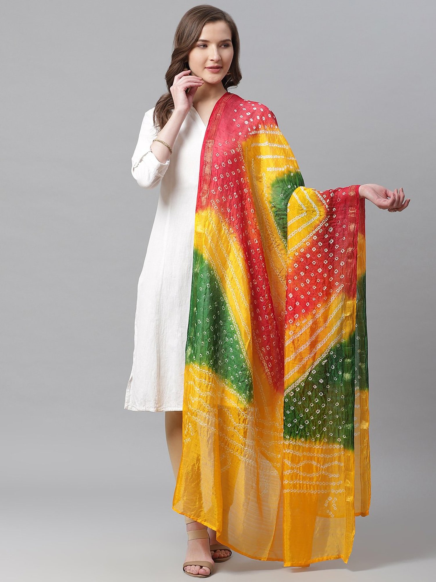 Stylum Multicolor Block Print Dupatta