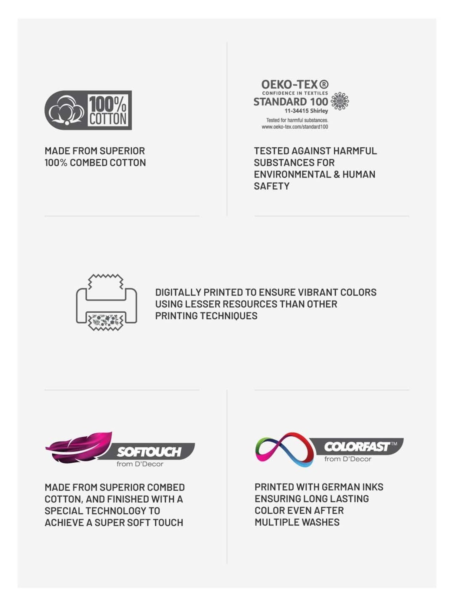 Ddecor Live beautiful Little Brats Blue 144 TC Cotton Single Bedsheet with 1 Pillow Cover