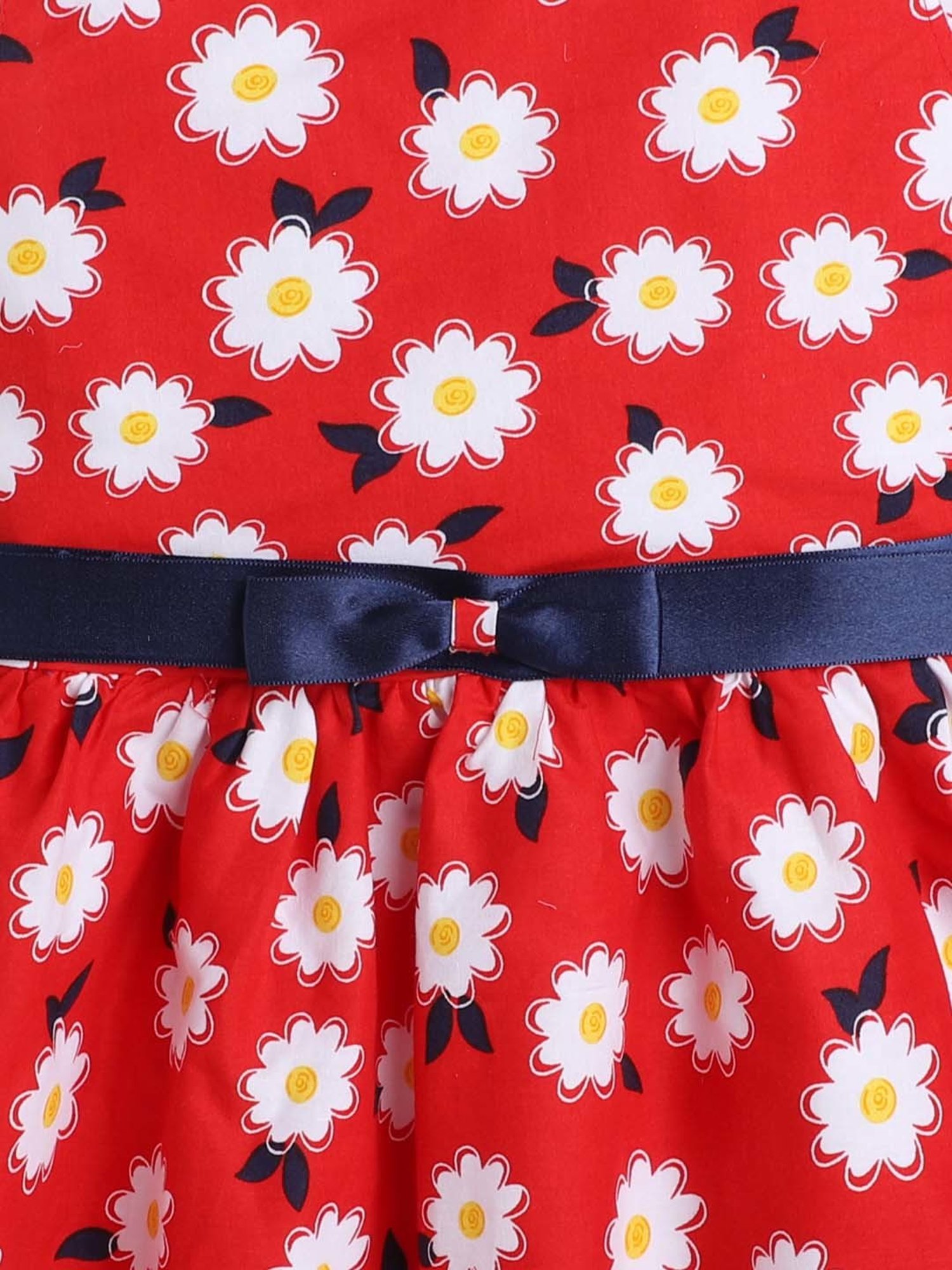 The Magic Wand Kids Red & White Floral Print Dress