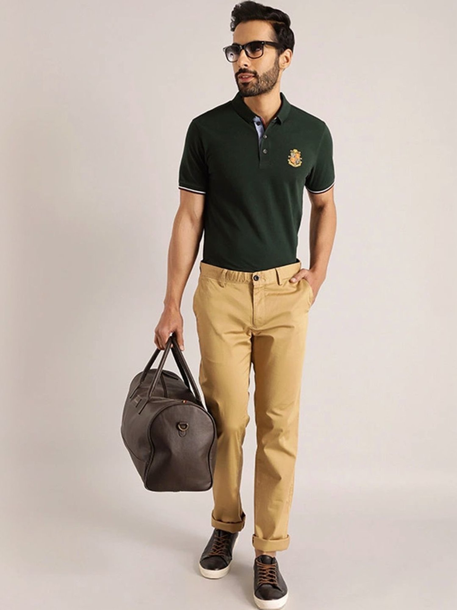 Indian Terrain Khaki Regular Fit Chinos