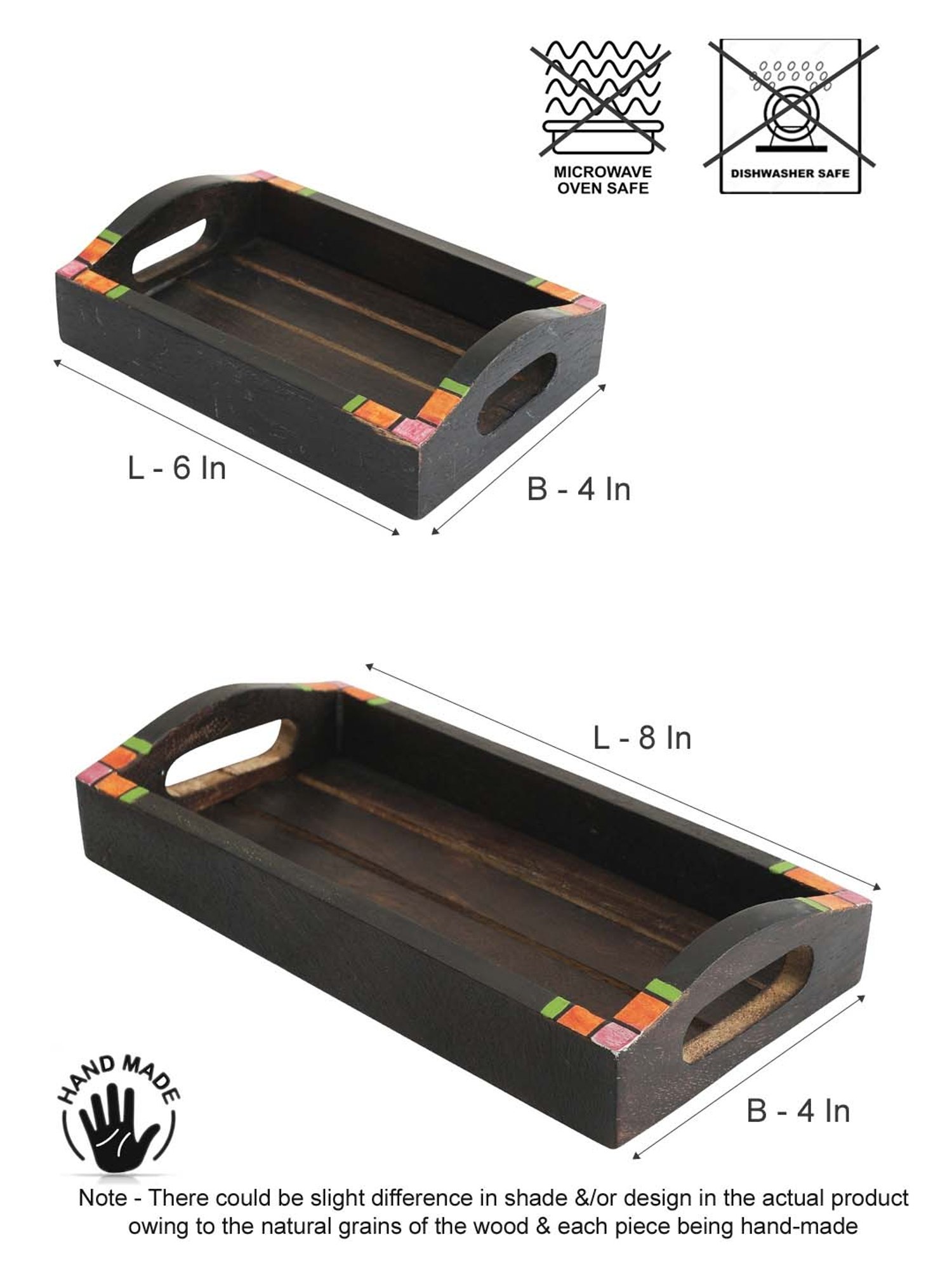 VarEesha Mango Wood Madhubani Work Foldable Bed Tray - Set of 1