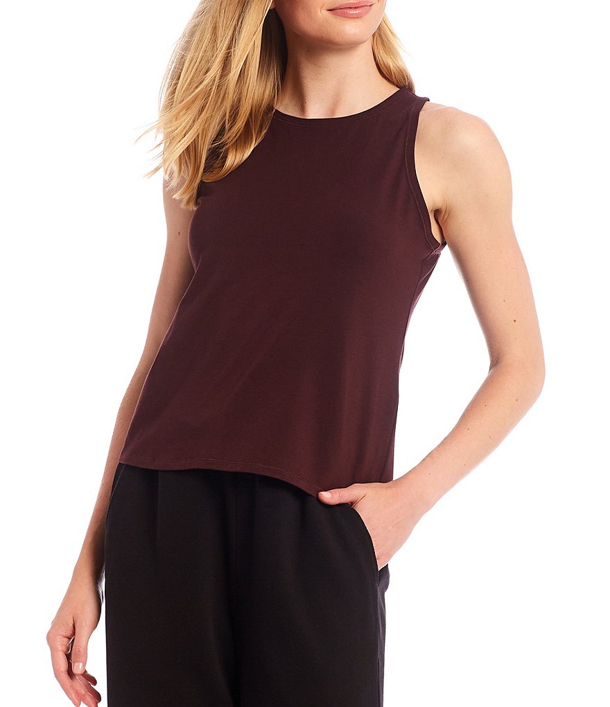 J.McLaughlin Durham Sleeveless Ruffle V-Neck Denim Blouse