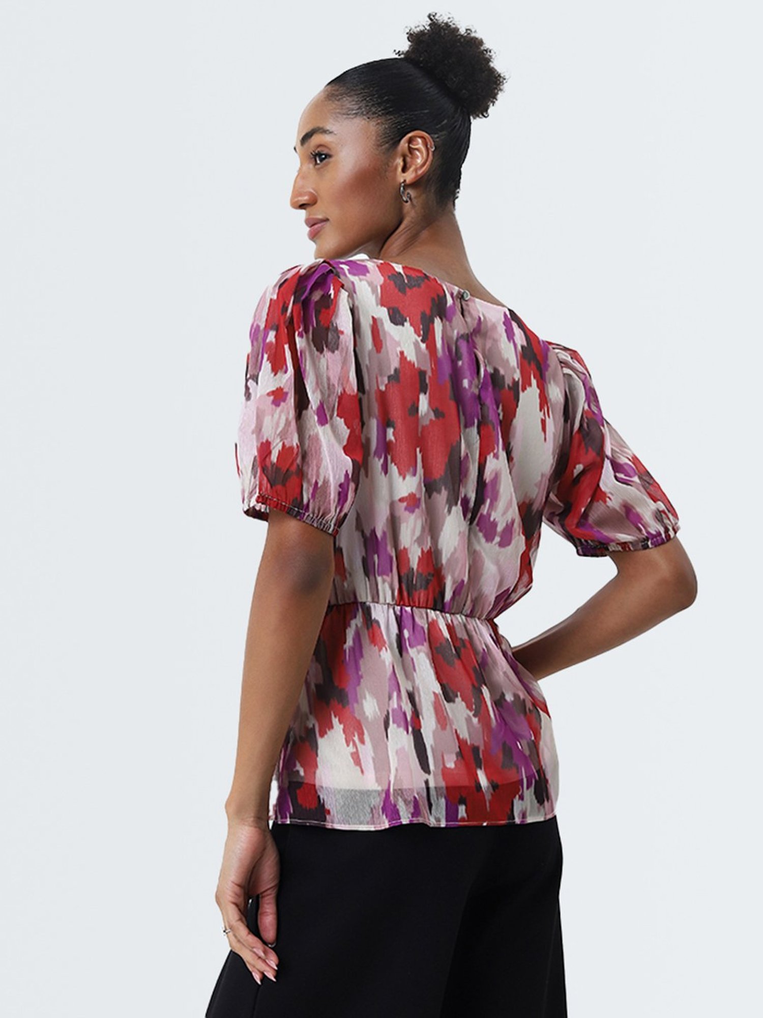 Wardrobe by Westside Multicolour Floral Printed Top