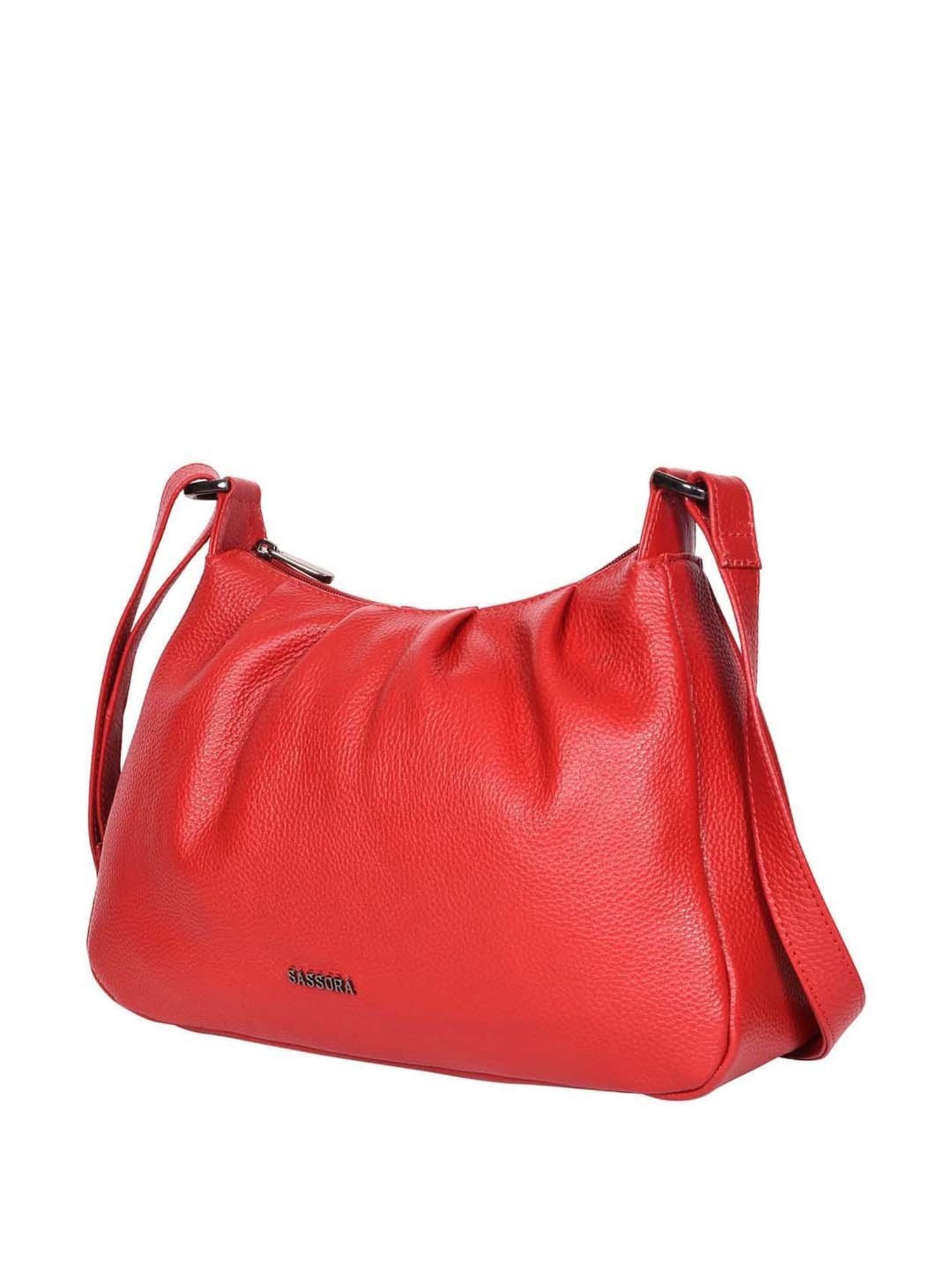 SASSORA Red Solid Medium Sling Handbag