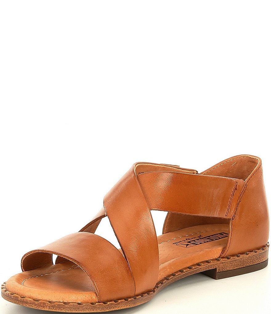 Pikolinos Algar Crisscross Banded Leather Slip-On Sandals