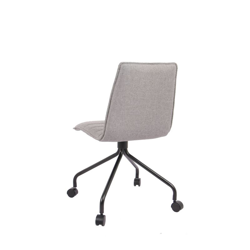 Modern Rolling Office Chair with Channeling Charcoal Gray - WOVENBYRD