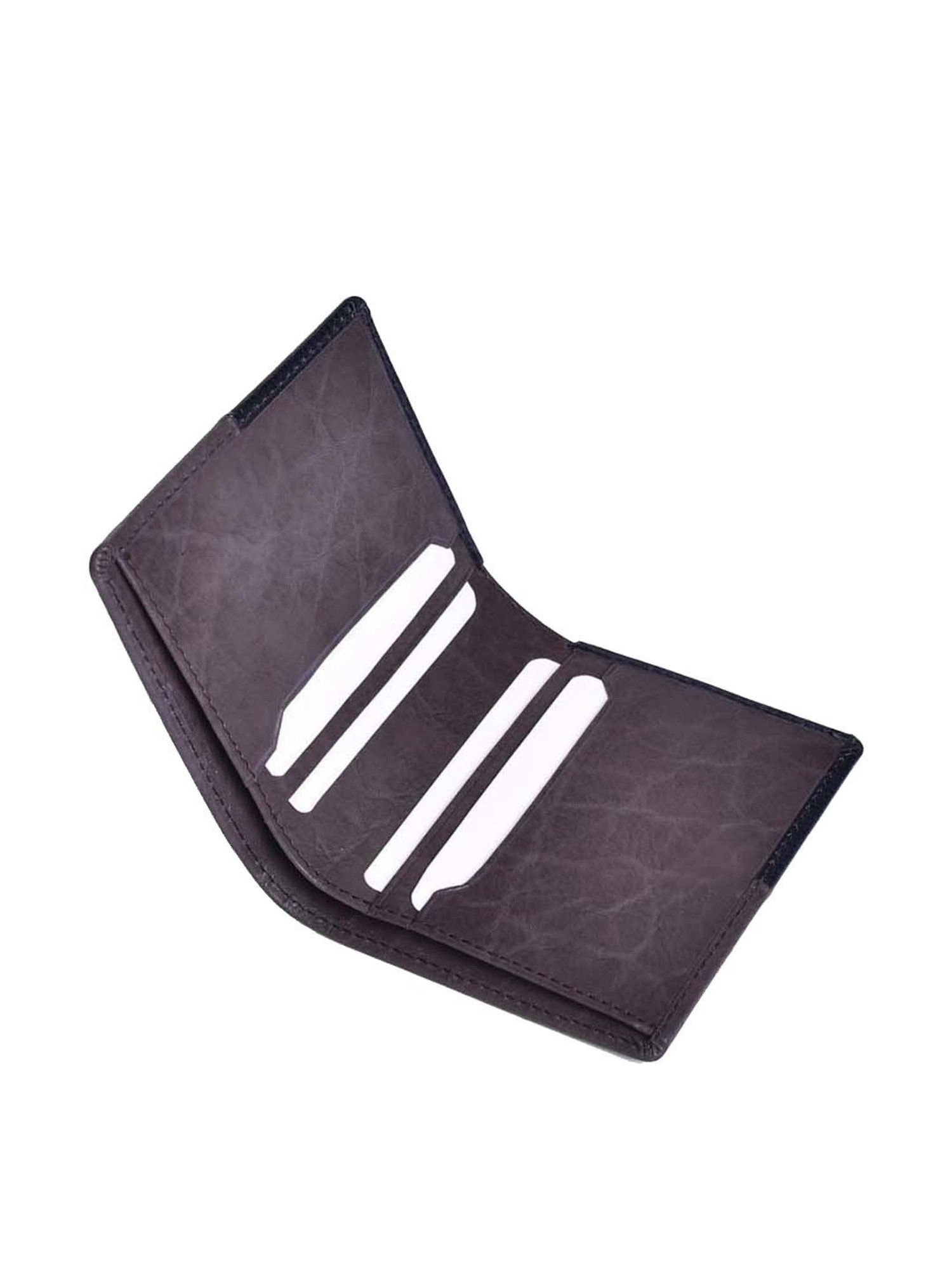 BELWABA Navy Casual Leather Bi-Fold Wallet for Men