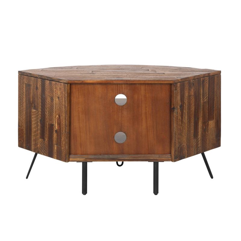 Melani Corner TV Stand for upto 41" Dark Brown - Summerland Home