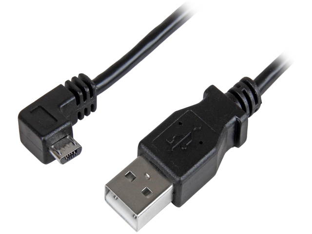 StarTech.com USBAUB50CMLA Micro-USB Charge-and-Sync Cable M/M - Left-Angle Micro-USB - 24 AWG