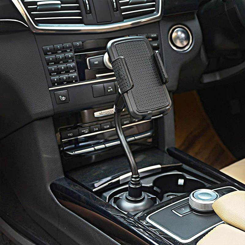 Car Cup Holder Phone Mount  Adjustable Gooseneck Smart Phone Car Cradle for iPhone 7 7P 8 8P X XS XRSamsung Galaxy S10 S9 Huawei Universal Hands Free Phone Holder