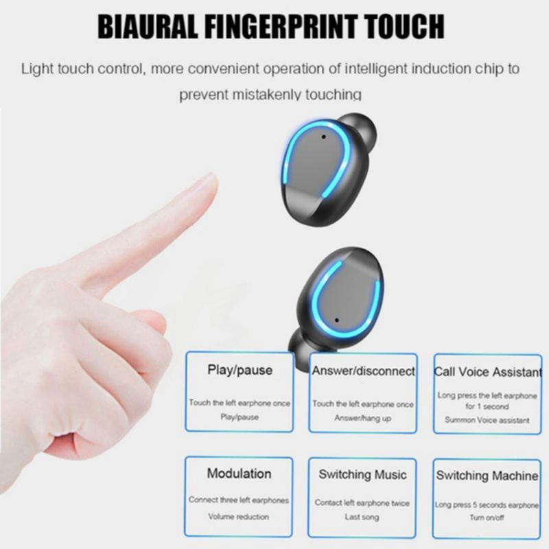 2020 Newest Mini Earbuds 8D HiFi CVC8.0 Noise Cancelling Bluetooth 5.0 Earphones TWS Sport Waterproof Headphones Deep Bass Sound Cordless Bank Dual Headsets With Power Bank Chaging Case 3500mAh