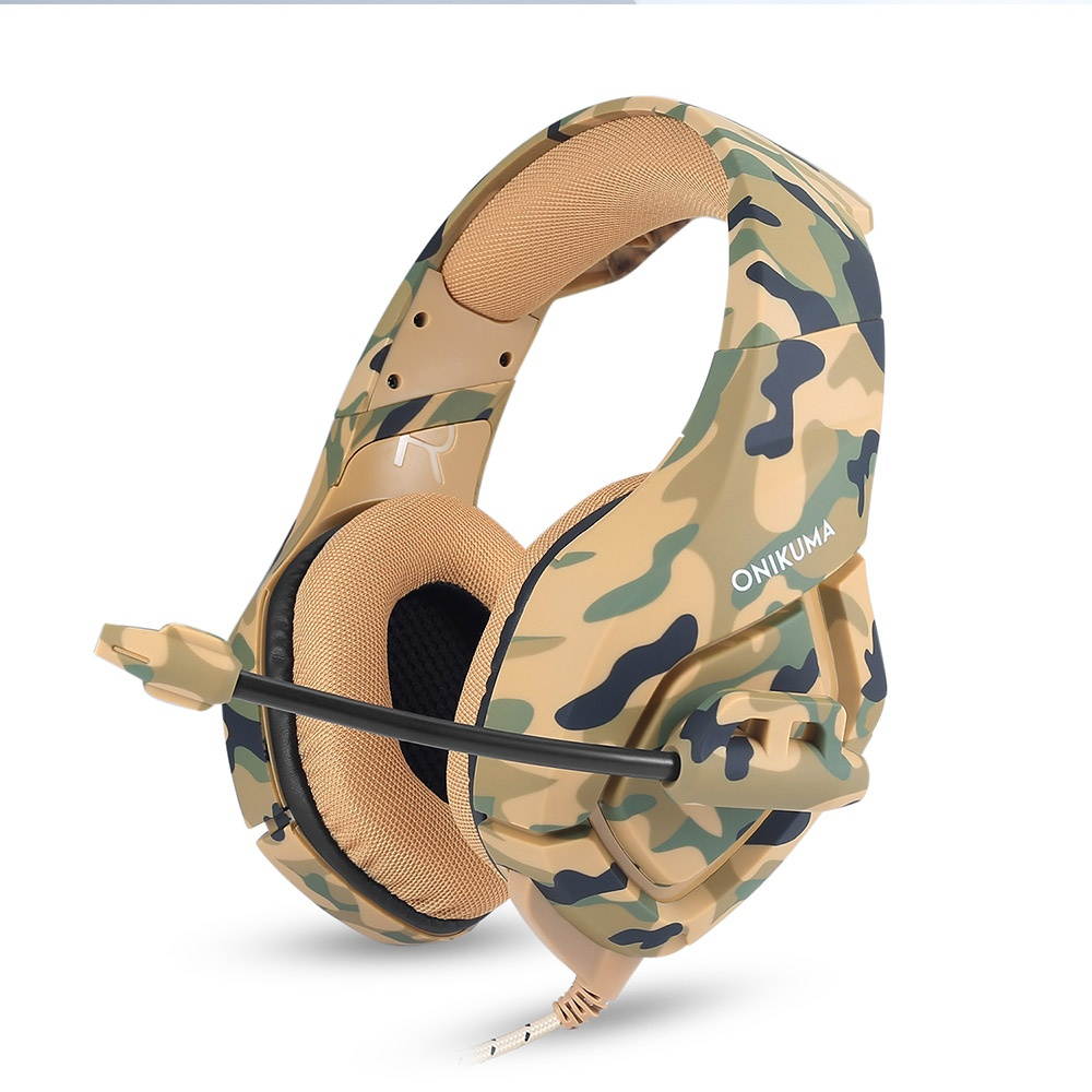 ONIKUMA K1 Camouflage Gaming Headset Stereo Subwoofer Headphones for PC Laptop with Mic