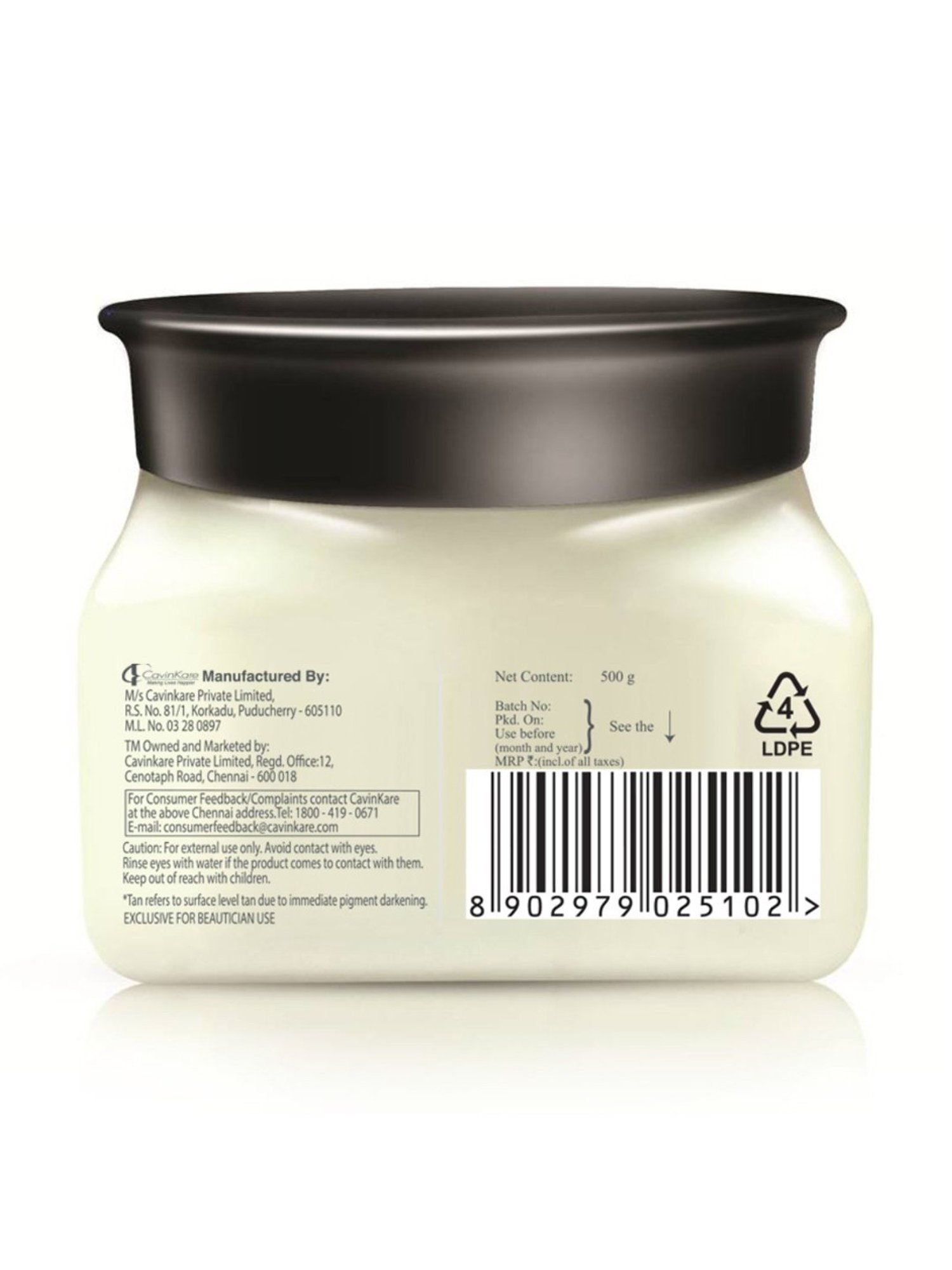 Raaga Professional Detan Tan Removal Cream - 500 gm