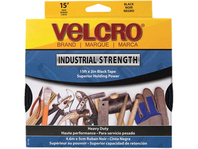 Velcro 90198 Industrial Strength Sticky-Back Hook and Loop Fasteners, 2" x 15 ft. Roll, White