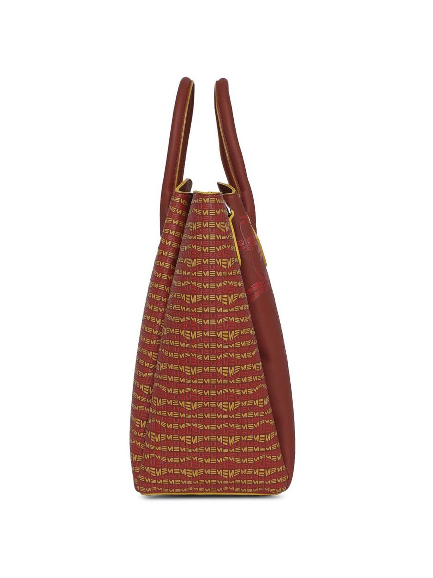 Eume Dragonfly Hot Sauce Red Leather Printed Handbag