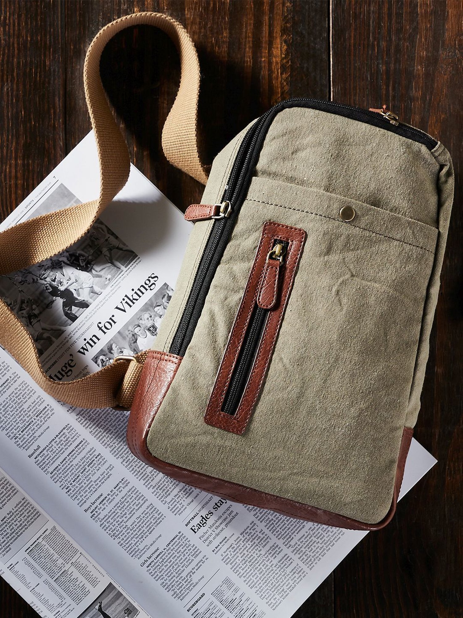 Mona B Olive Solid Waist Pouch