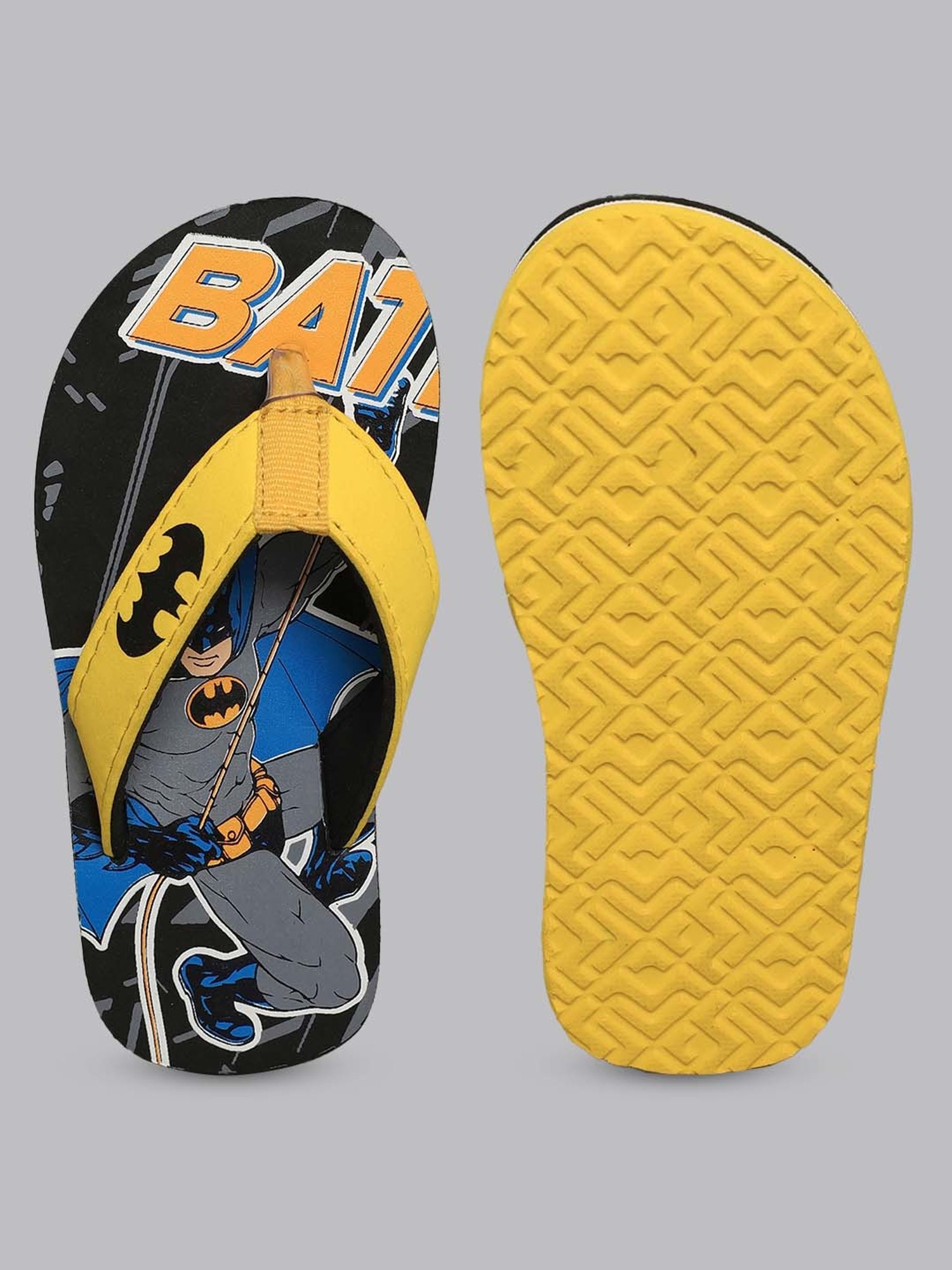 Yellow by Westside Blue & Grey Slingback Slides