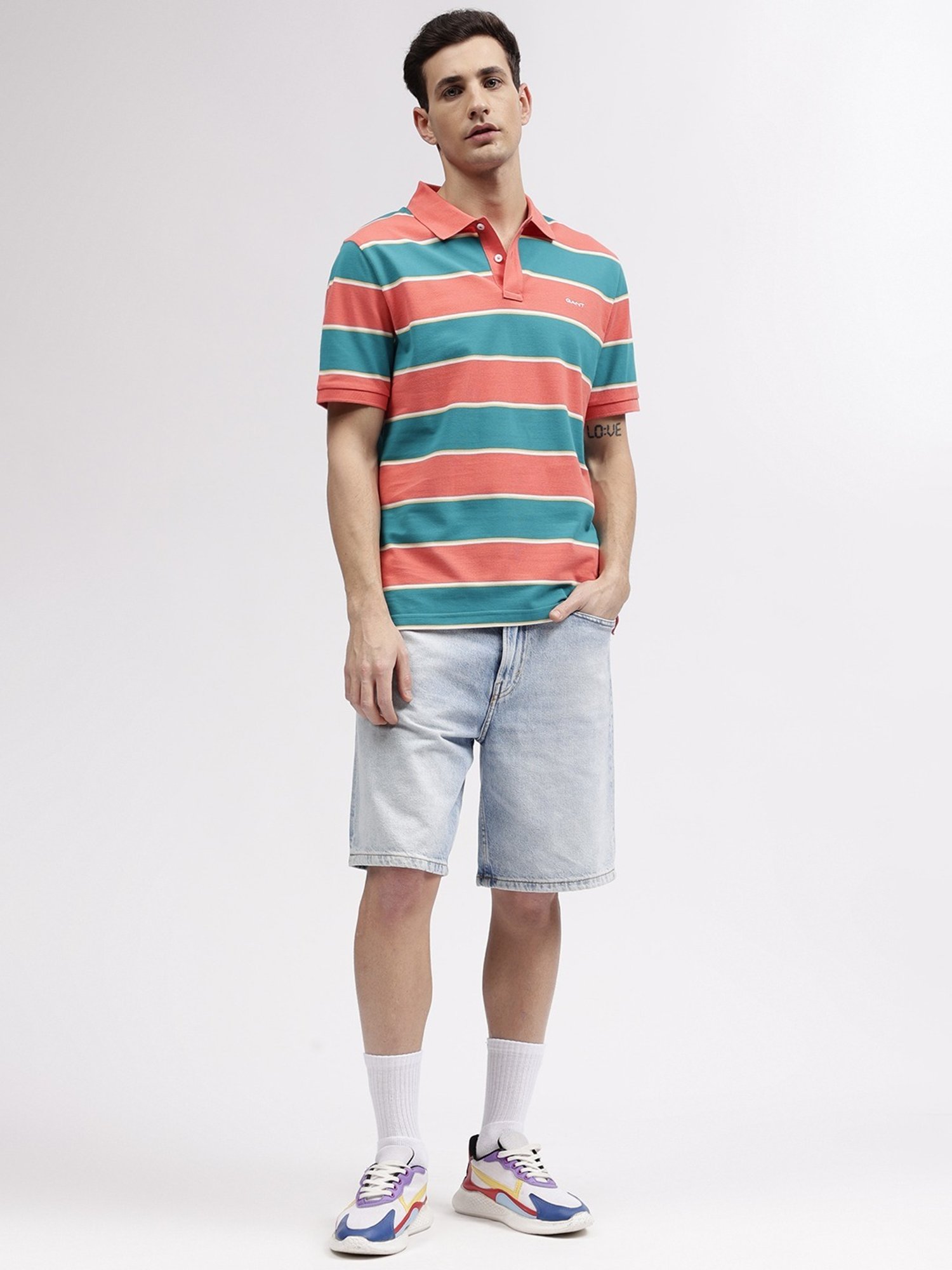 Levi's Pink Cotton Slim Fit Texture Henley T-Shirt