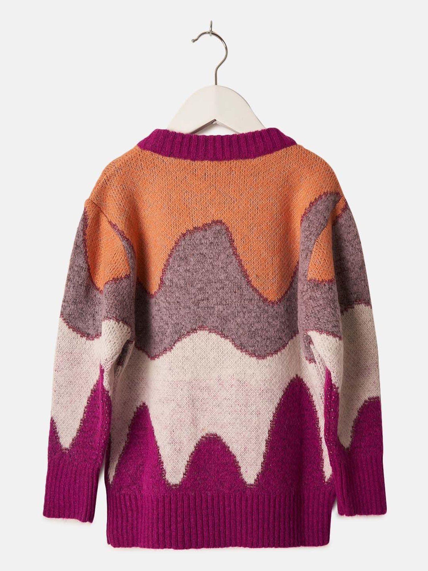 Angel & Rocket Kids Multicolor Color Block Full Sleeves Sweater