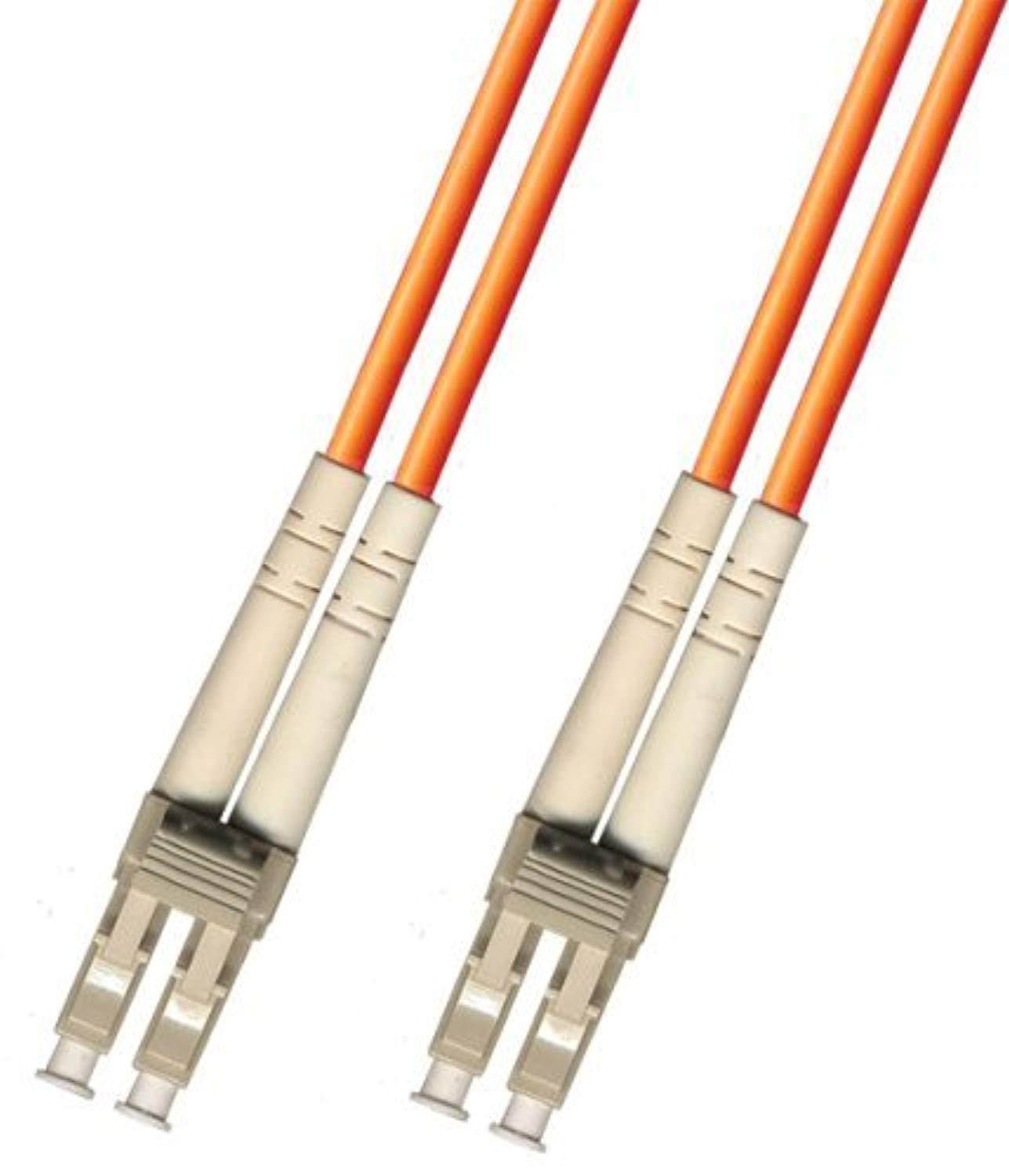 0.3 meter (1ft) multimode duplex fiber optic cable (50/125) - lc to lc - orange