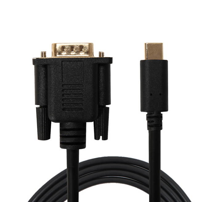 5.9 feet 1080P type-C Male  to VGA Male Video Adapter Cable HD For Mackbook
