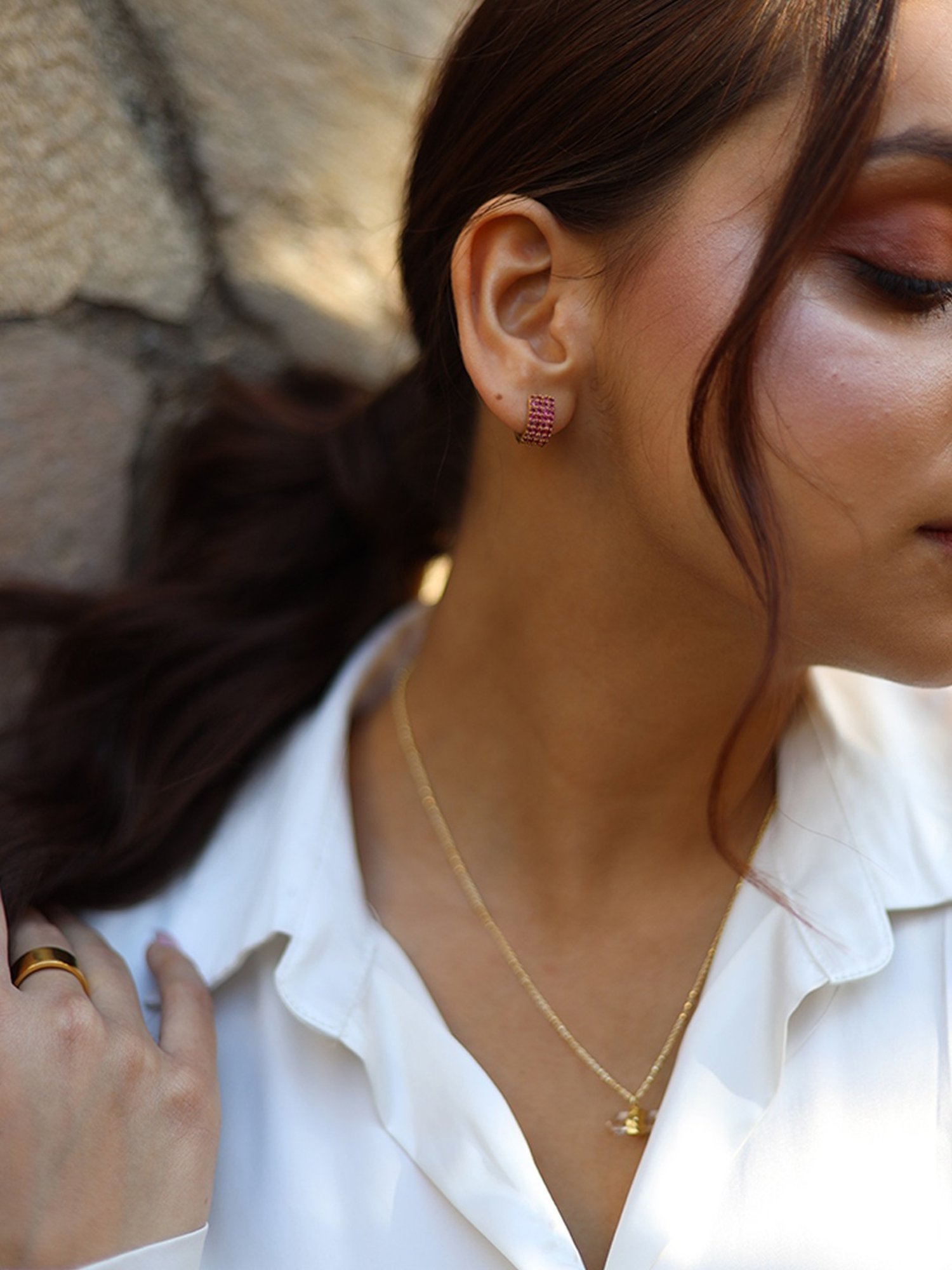 Perfectly Average Pink Studded Huggies for Women & Girls