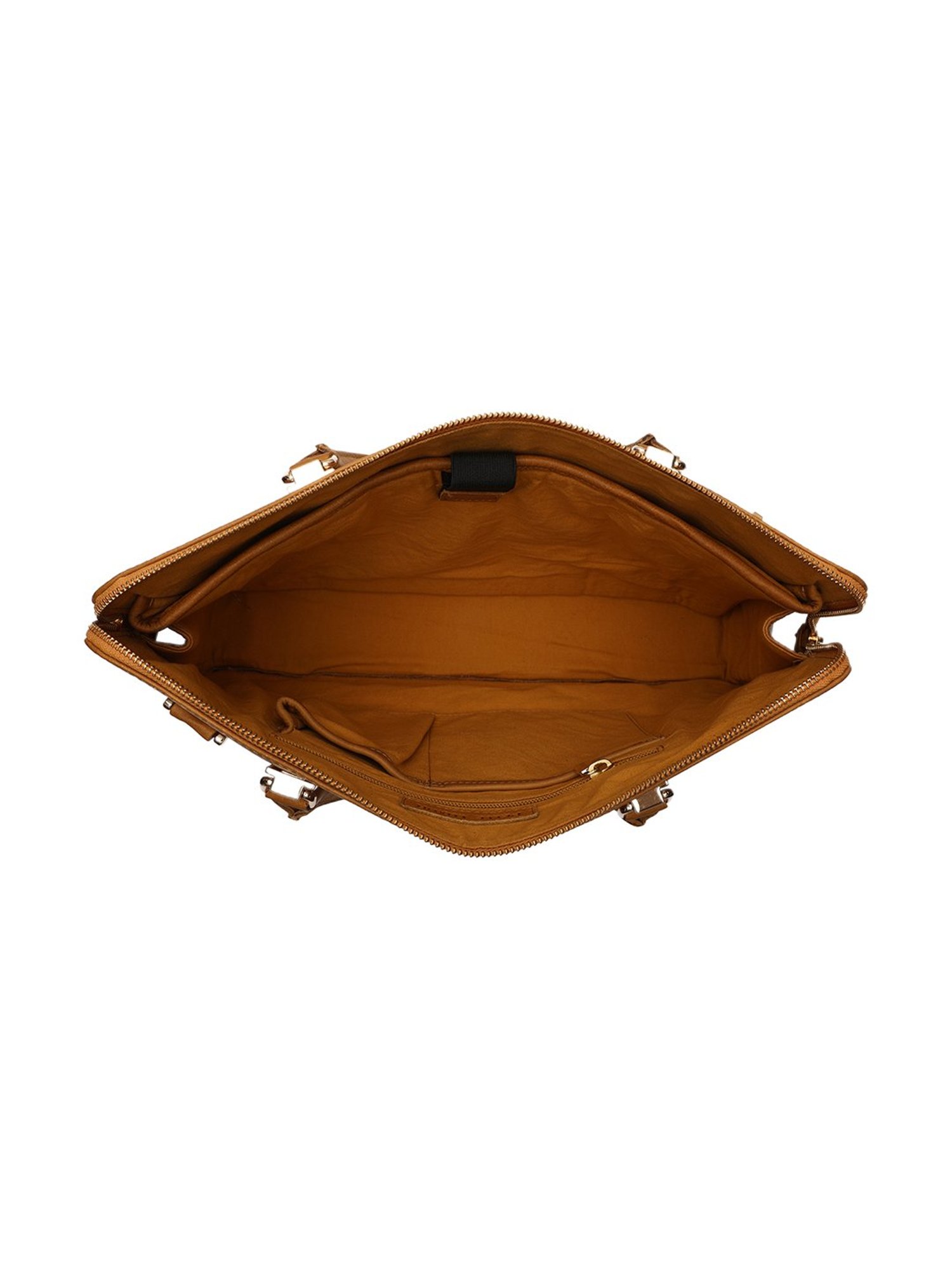 PELLE LUXUR Tan Medium Messenger Bag